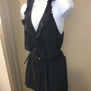Black sleeveless romper